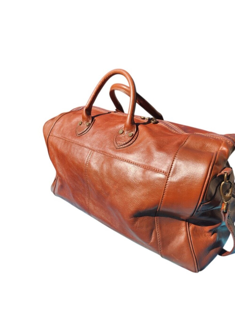 Sorrento De Martino Italy Leather Weekender Duffel Bag - Picture 6 of 12